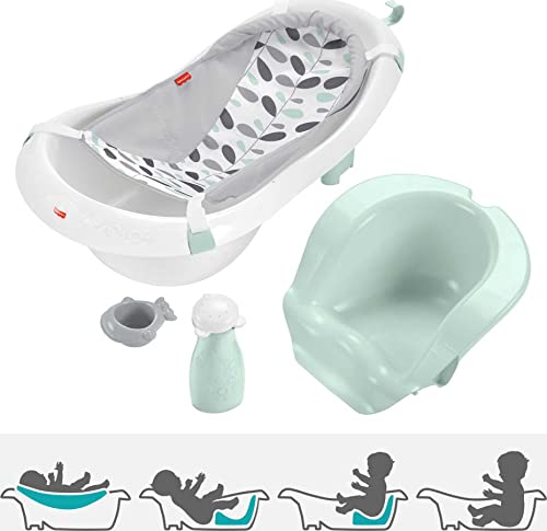 New Fisher-Price Baby to Toddler Bath 4-in-1 Sling ‘n Seat Tub (Climbing Leaves)