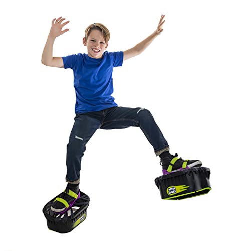 Moon Shoes Bouncy Shoes, Mini Trampolines for Your Feet, One Size (Black)