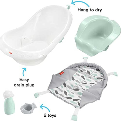 New Fisher-Price Baby to Toddler Bath 4-in-1 Sling ‘n Seat Tub (Climbing Leaves)