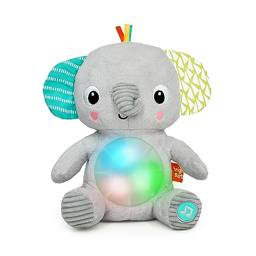 Bright Starts Hug-a-Bye Baby Elephant Stuffed Animal Dual-Mode Soft Toy Soother