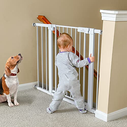 New BabyBond 27-43" Easy Install Baby Gate Safety Gate (White)