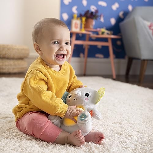 Bright Starts Hug-a-Bye Baby Elephant Stuffed Animal Dual-Mode Soft Toy Soother