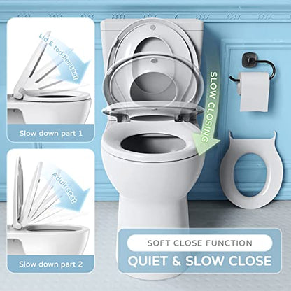 New YASFEL Toilet Seat with Toddler Seat Built in - Potty Training Seat