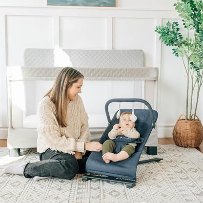 New Baby Delight Alpine Deluxe Portable Bouncer (Quilted Indigo)