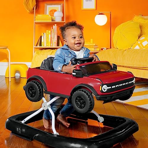 New Bright Starts Ford Bronco 4-in-1 Red Baby Activity Center & Push Walker