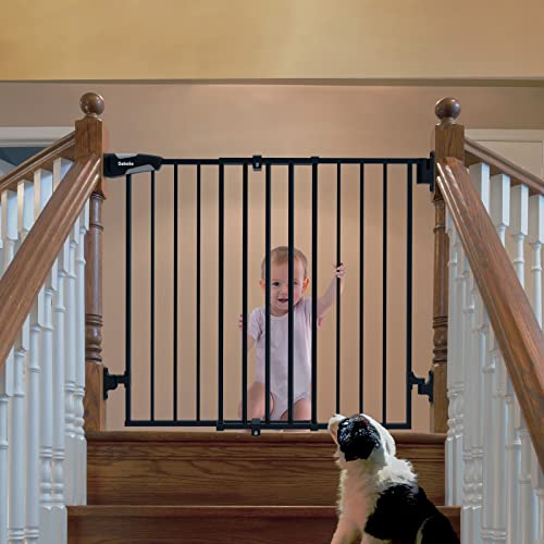 New Babelio 26-43" No Bottom Bar Baby Gate and Safety Gate (Iron Black)