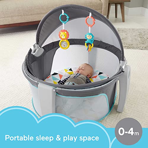 New Fisher-Price Baby Portable Bassinet and Play Space On-the-Go Baby Dome (Windmill)