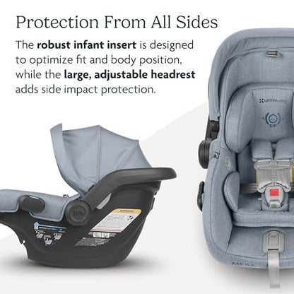 New UPPAbaby Mesa V2 Infant Car Seat Gregory (Blue Mélange/Merino Wool)