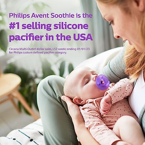 New Philips AVENT Soothie Pacifier, 0-3 Months (Green - 4pk)