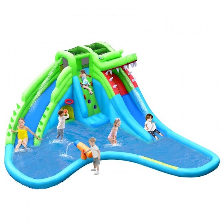 7 in 1 Inflatable Bounce House with Splashing Pool
