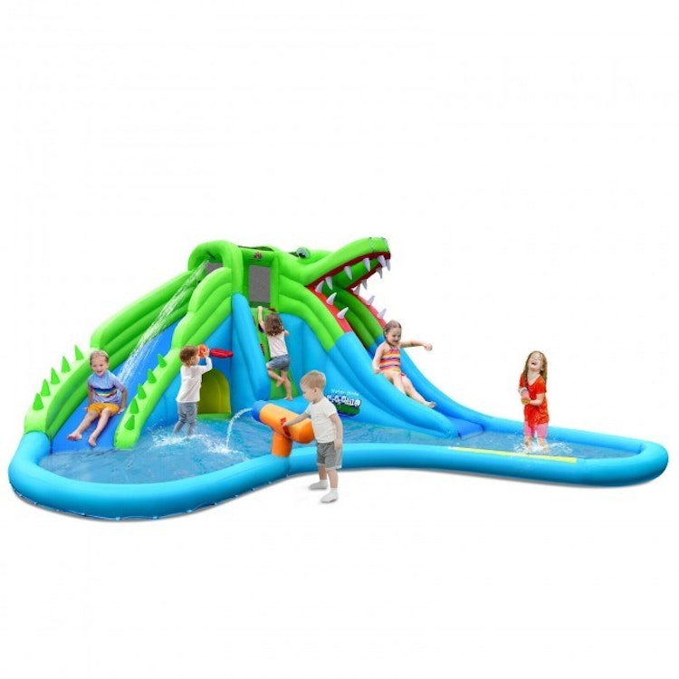 7 in 1 Inflatable Bounce House with Splashing Pool