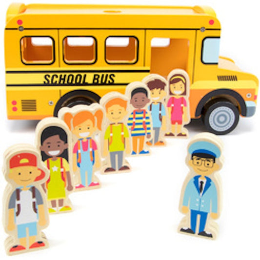 Imagination Generation Back to School Bus Wooden Playset