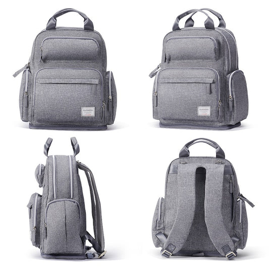 Sunveno Large Capacity Diaper Bag Fashion Maternity Baby Bag Backpack (Gray)