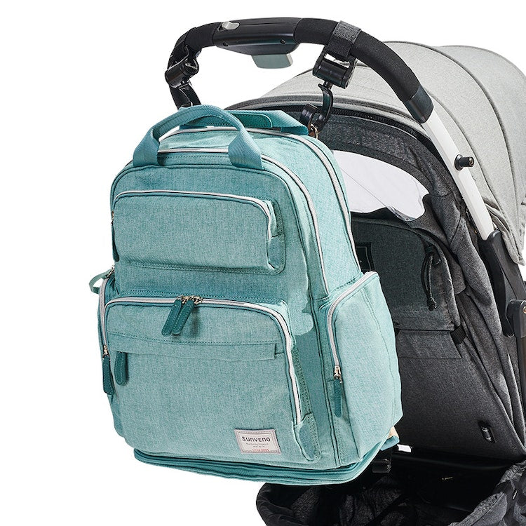 Sunveno Large Capacity Diaper Bag Fashion Maternity Baby Bag Backpack (Green)