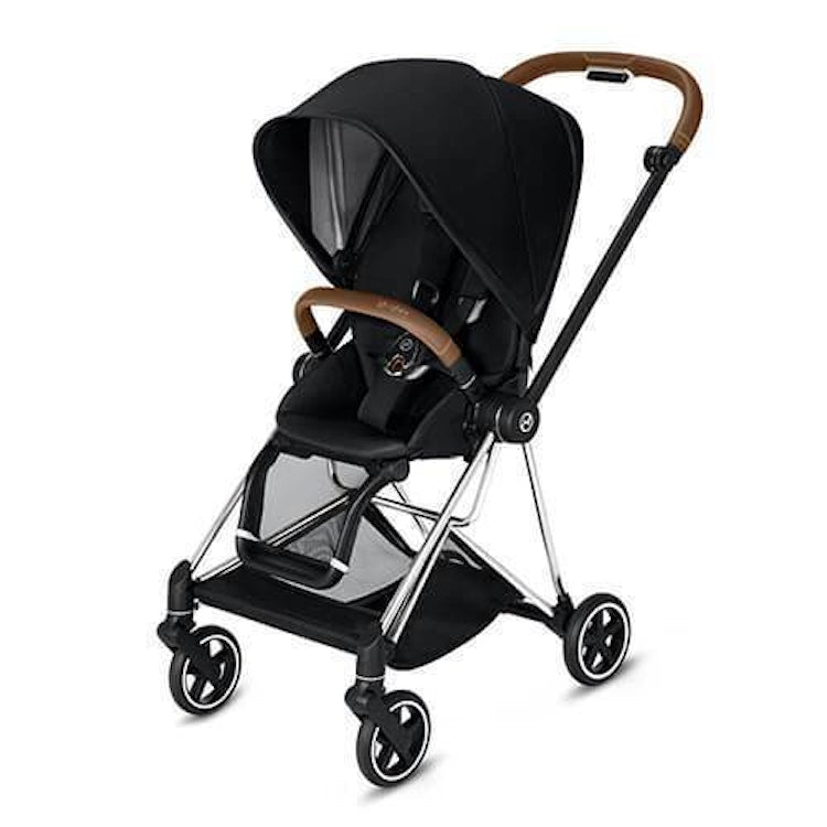 CYBEX Mios 3-in-1 Travel System Chrome with brown details Baby Stroller – Premium Black