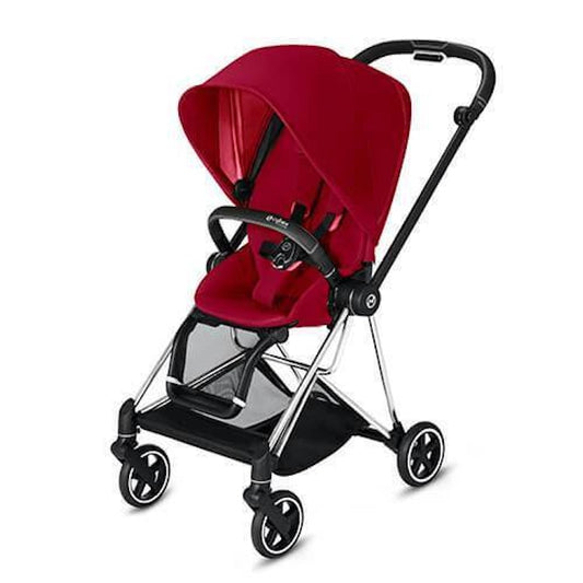CYBEX Mios 3-in-1 Travel System Chrome with black details Baby Stroller – True Red