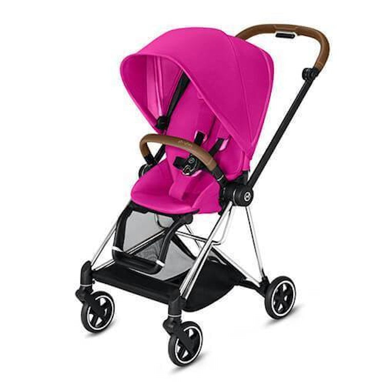 CYBEX Mios 3-in-1 Travel System Chrome with brown details Baby Stroller – Fancy Pink