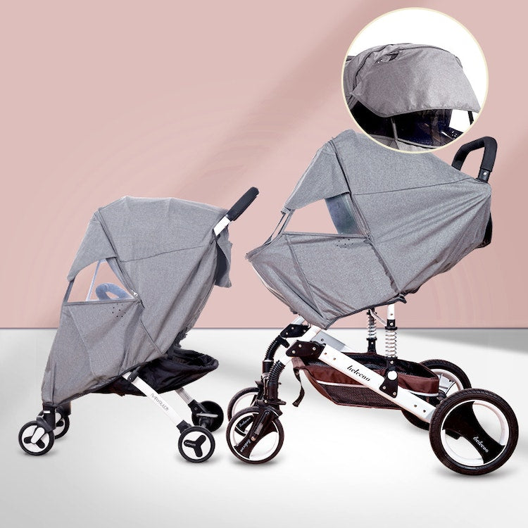 Baby Stroller Rain Cover Universal Wind Dust Weather Shield with Windows For Strollers