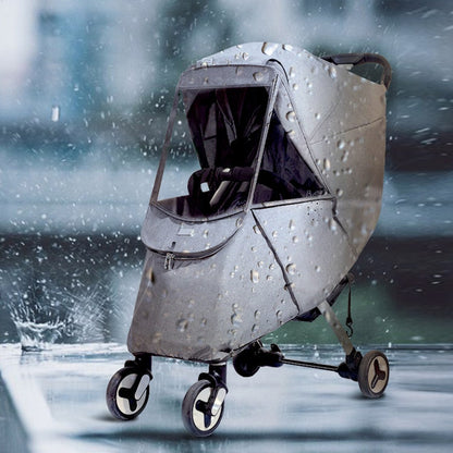 Baby Stroller Rain Cover Universal Wind Dust Weather Shield with Windows For Strollers