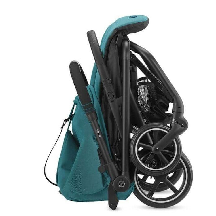 CYBEX Eezy S + 2 River Blue Travel Strollers 360 Degree Twist