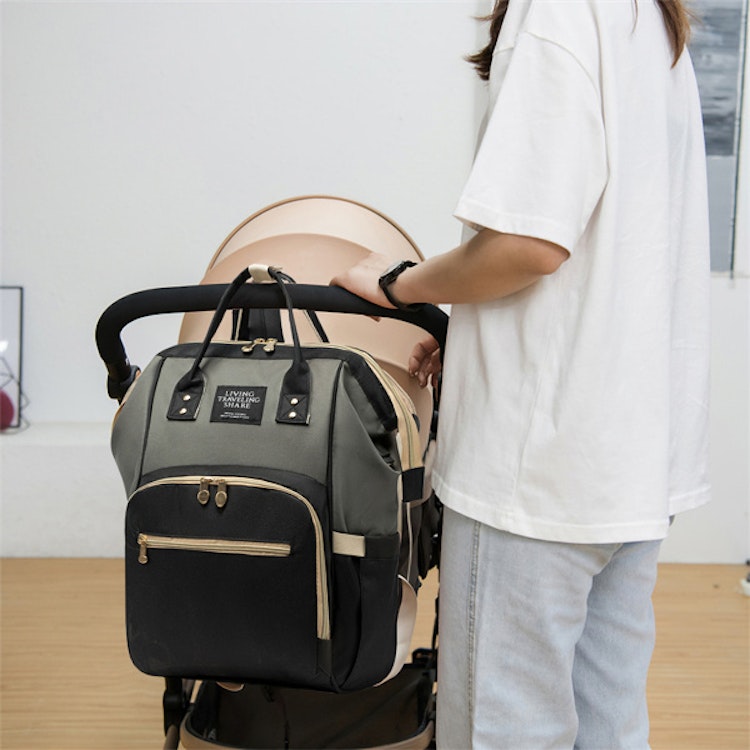 Backpack Diaper Bag; Foldable Multifunctional Baby Bag