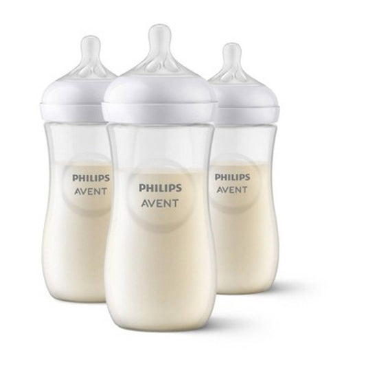 New - Philips Avent Natural Baby Bottle with Natural Response Nipple - Clear - 11oz