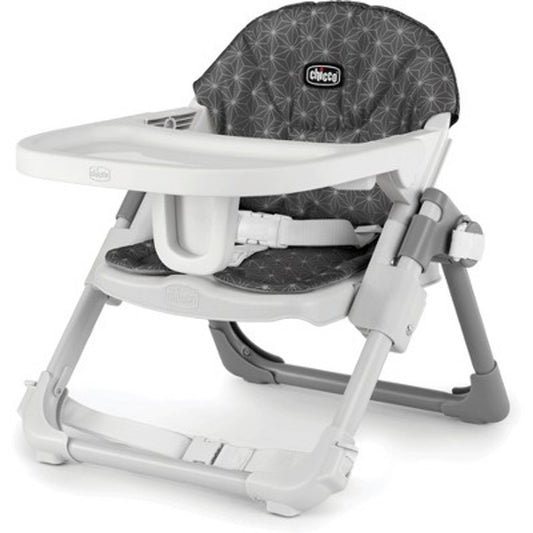 New - Chicco Take a Seat Booster High Chair - Gray Star