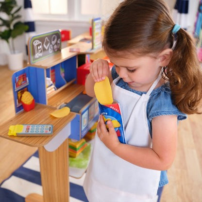 New - KidKraft 2-in-1 Restaurant & Delivery Wooden Play Store