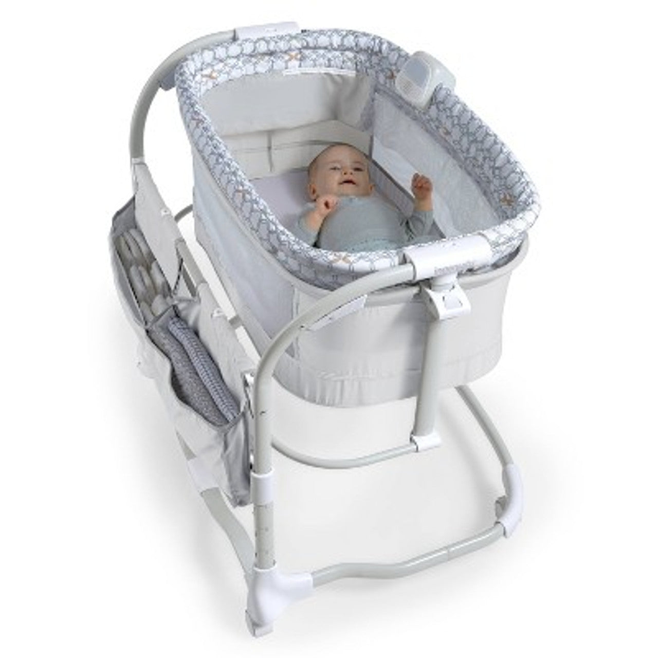 New Ingenuity Dream & Grow Bedside Baby Bassinet Adjustable Height Crib (Dalton)