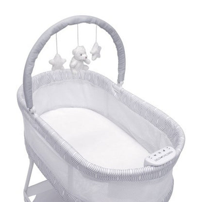 Delta Children Curve (Waves) Bassinet (White and Gray)