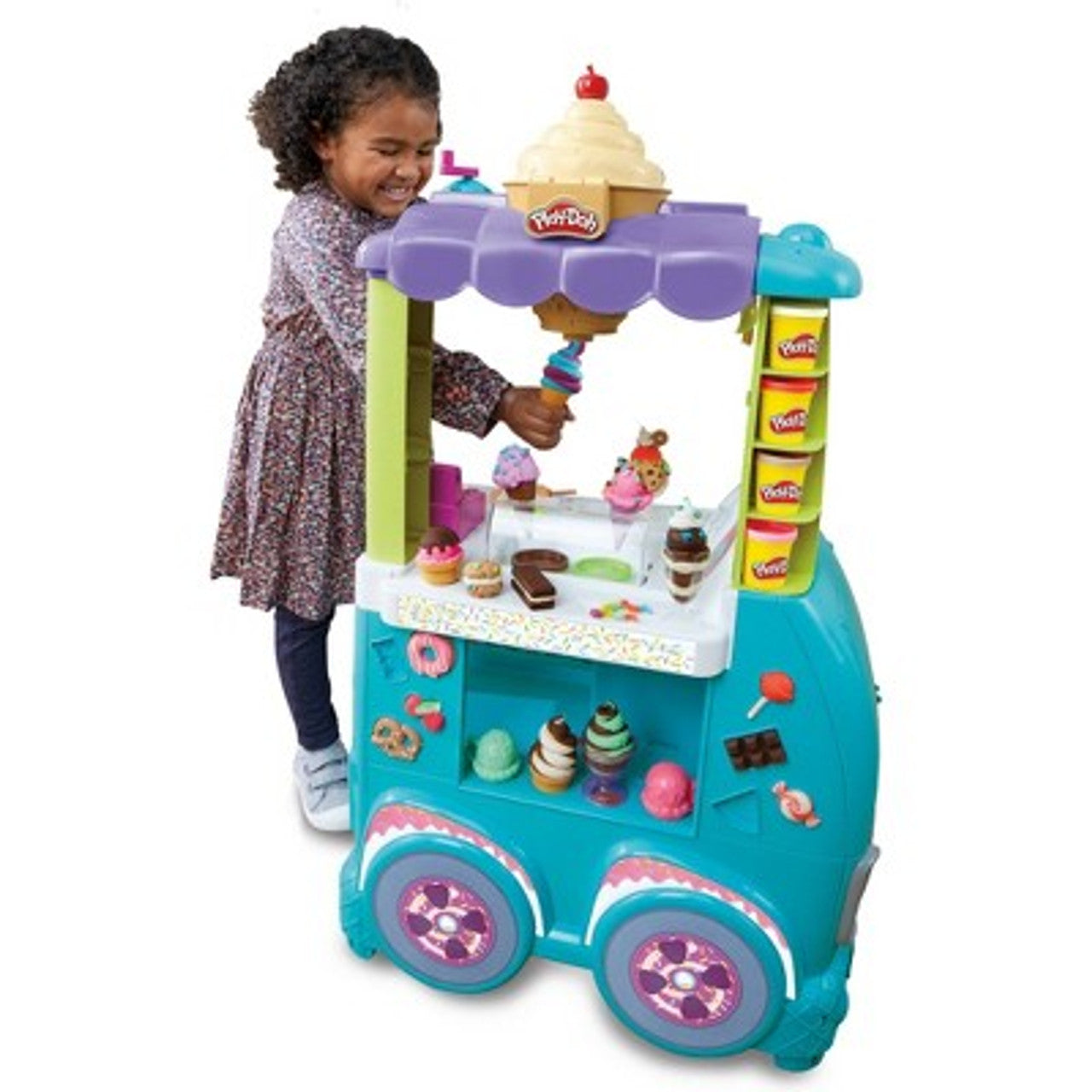 New Play-Doh Kitchen Creations Ultimate Ice Cream Toy Truck Playset