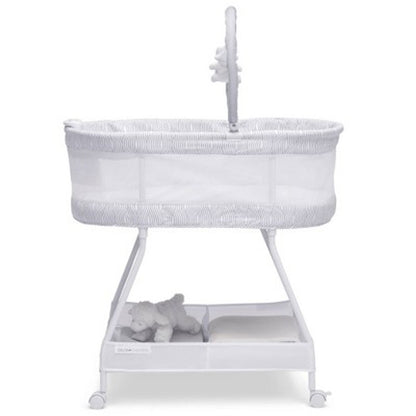 Delta Children Curve (Waves) Bassinet (White and Gray)