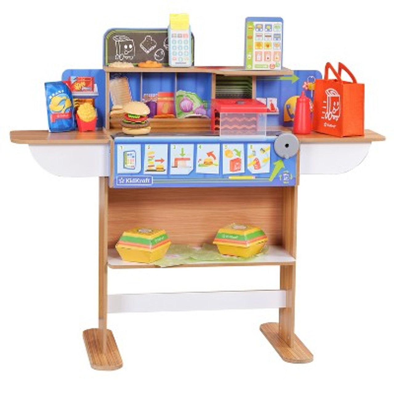 New - KidKraft 2-in-1 Restaurant & Delivery Wooden Play Store