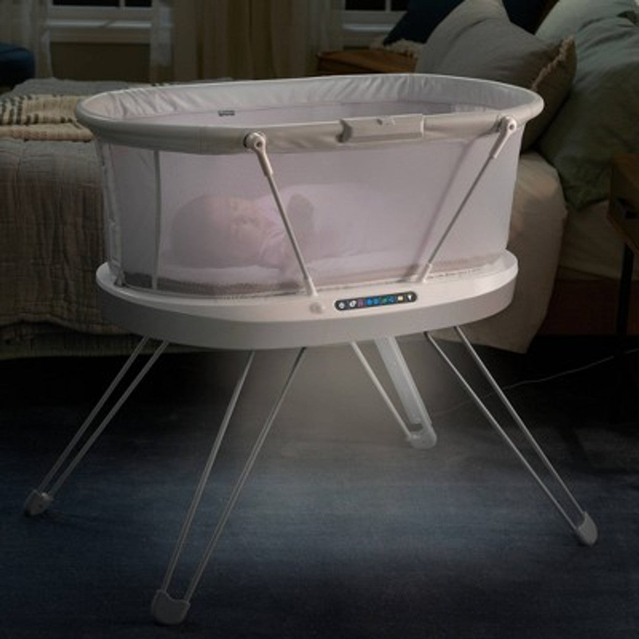 New Fisher-Price Luminate Bassinet Bedside (White)