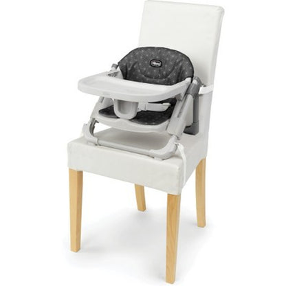 New - Chicco Take a Seat Booster High Chair - Gray Star
