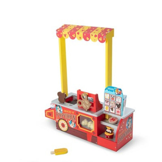 New Open Box - Melissa & Doug Disney Snacks & Popcorn Wooden Pretend Play Food Counter – 33pc
