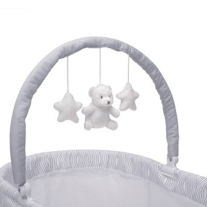 Delta Children Curve (Waves) Bassinet (White and Gray)