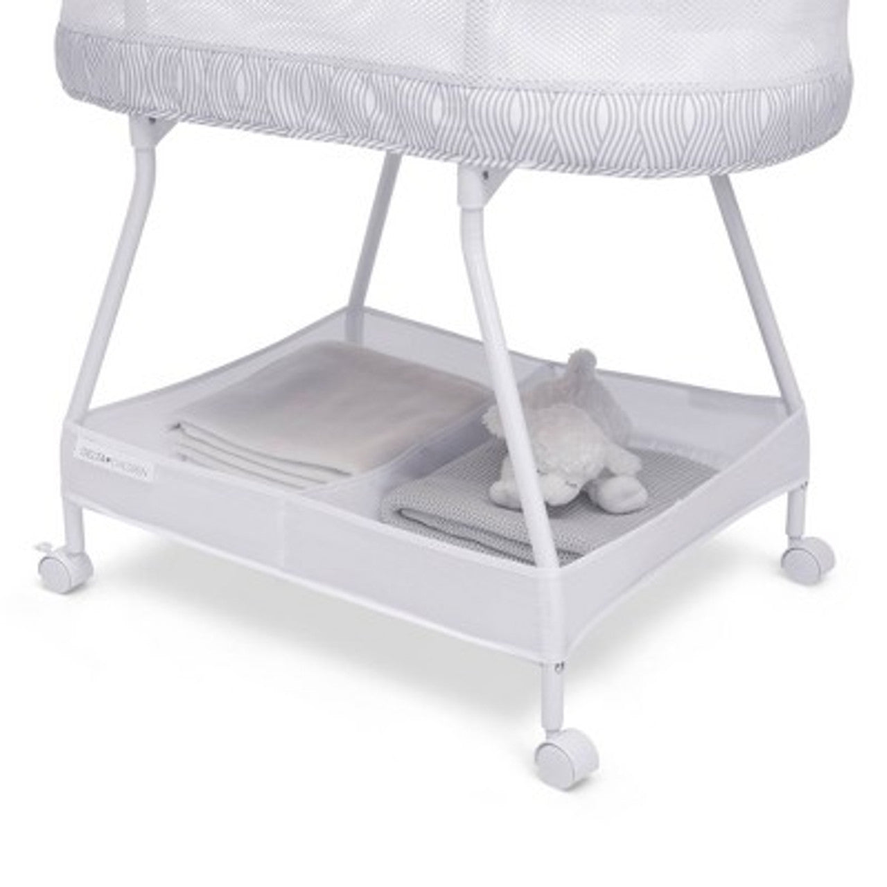 Delta Children Curve (Waves) Bassinet (White and Gray)