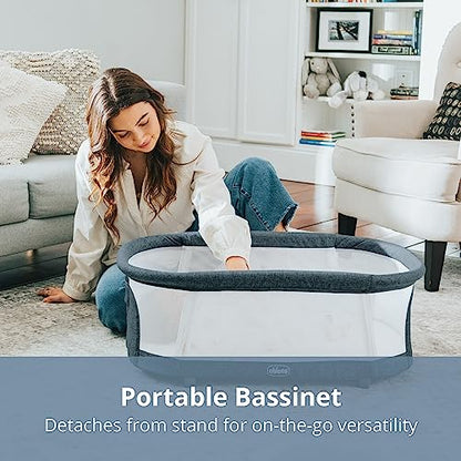 Chicco LullaGlide 3 - in - 1 Baby Bassinet Includes Carry Bag (Luna/Grey) - Kidsy