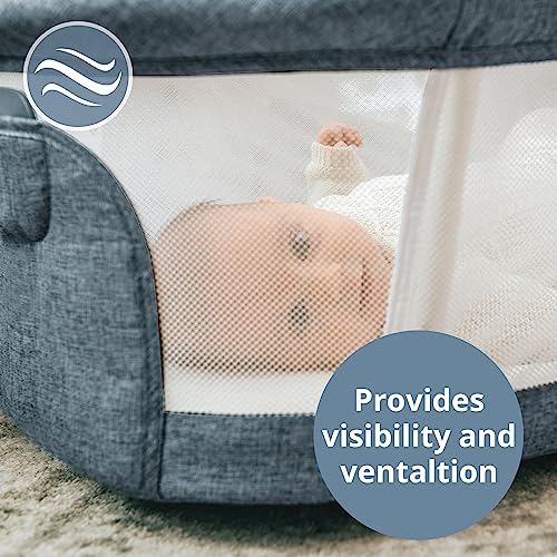 Chicco LullaGlide 3 - in - 1 Baby Bassinet Includes Carry Bag (Luna/Grey) - Kidsy