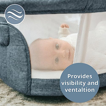 Chicco LullaGlide 3 - in - 1 Baby Bassinet Includes Carry Bag (Luna/Grey) - Kidsy