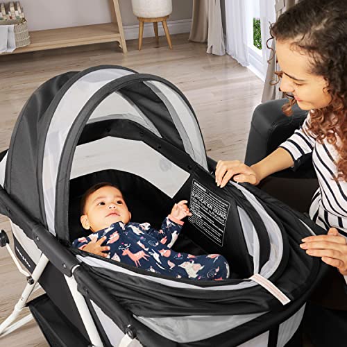 Dream On Me Karley Portable Bassinet (Black) - Kidsy