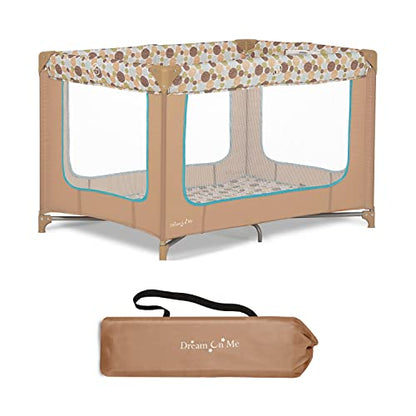 Dream On Me Zodiak Portable Playard (Coffee and Blue) - Kidsy