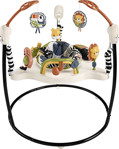 Fisher - Price Jumperoo Baby Bouncer, Palm Paradise Activity Center (Jungle Jumperoo) - Kidsy