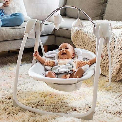 Ingenuity Comfort 2 Go Cushioned Baby Swing (Cuddle Lamb) - Kidsy