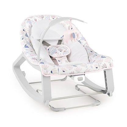 Ingenuity Keep Cozy 3 - in - 1 Bounce & Rock Seat (Pink Burst) - Kidsy