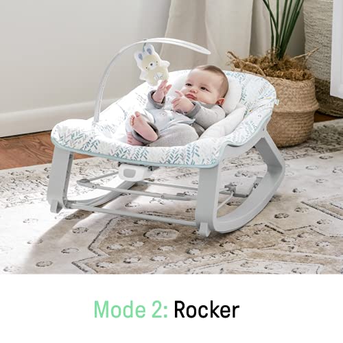 Ingenuity Keep Cozy 3 - in - 1 Grow with Me Vibrating Baby Bouncer (Spruce) - Kidsy