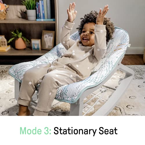 Ingenuity Keep Cozy 3 - in - 1 Grow with Me Vibrating Baby Bouncer (Spruce) - Kidsy