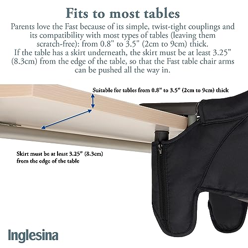 Inglesina Fast Table Chair (Black) - Kidsy
