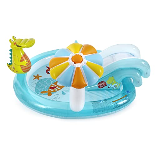 Intex Gator 6.6ft x 5.6ft x 4in Outdoor Inflatable Kiddie Pool - Kidsy